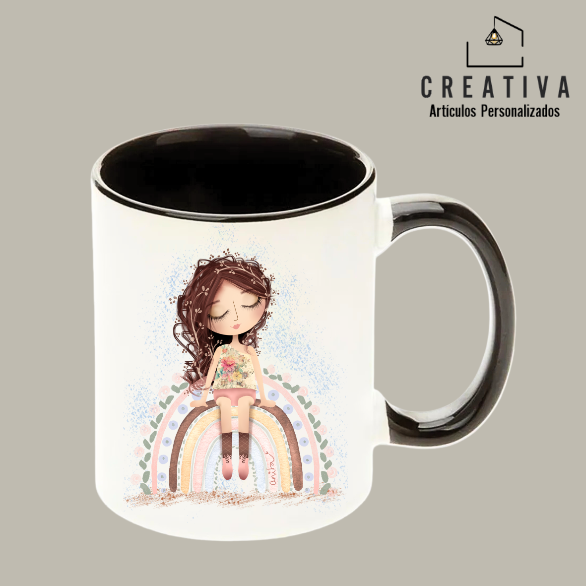 TAZA INTERIOR Y ASA COLOR