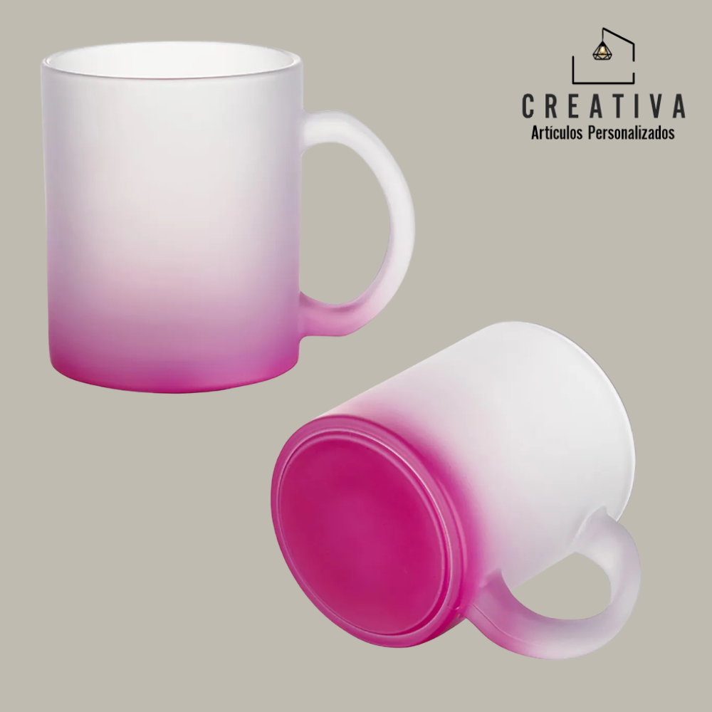 TAZA DE VIDRIO ESMERILADO